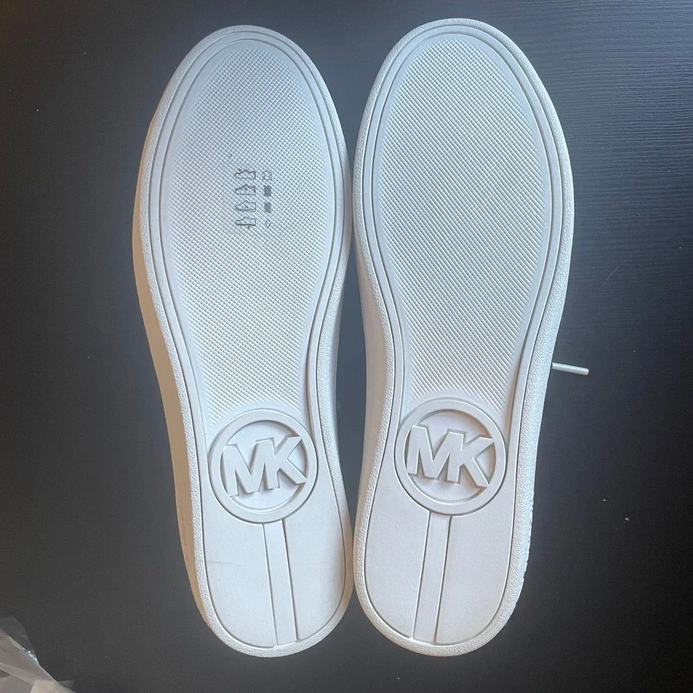 Michael Kors Womens Irving Daisy Floral Leather Sneakers Size 9 Streetwear